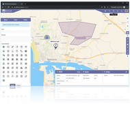 Plataforma de recursos de gestão de frotas com o software fleet.track