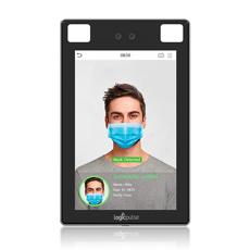 Terminal de controlo de acesso com reconhecimento facial, Palma e cartão RFID com deteção de uso de máscara, IP68 - Exterior.