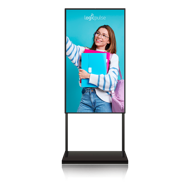 Ecrã Profissional S86P4K- Alta Luminosidade 16:9, 4K Ultra HD, 86"", 3500 Nits, no touch, Horizontal ou Vertical - Interior - C/ SO Android 12 APP Q.track, C/ Suporte de Chão