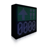 Painel LED Display RGB 2M P10 quadrado (cores) - Exterior Resolução: P10 – 32 x 32 pixel Área Visivel: 320 x 320 mm (L x A)