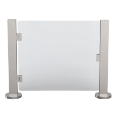 Porta / Barreira de acessos aço inox + porta acrílica BMR 900 (SUS304)  - passagem: 900 mm