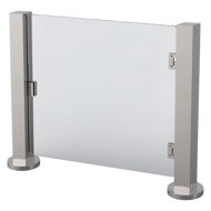 Porta / Barreira de acessos aço inox + porta acrílica BMR 900 (SUS304)  - passagem: 900 mm