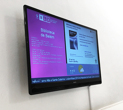 Corporate TV and digital signage for Libraries, Portugal, Angola, Mozambique